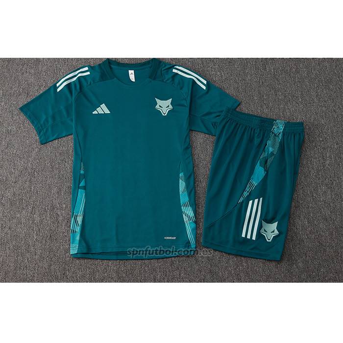 Chandal del Cruzeiro Manga Corta 2024-2025 Verde Pantalon Corto